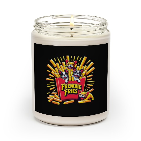 Frenchie Fries - Cute French Bulldog Fries Scented Candles