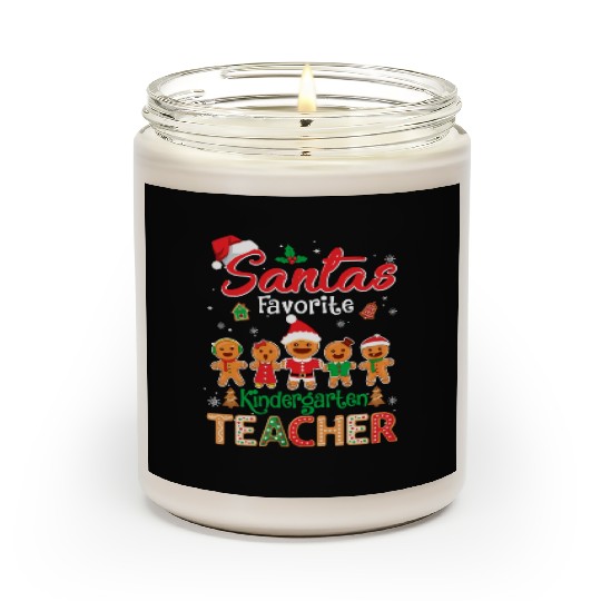Santa s Favorite Kindergarten Teacher Cookie Hat Scented Candles