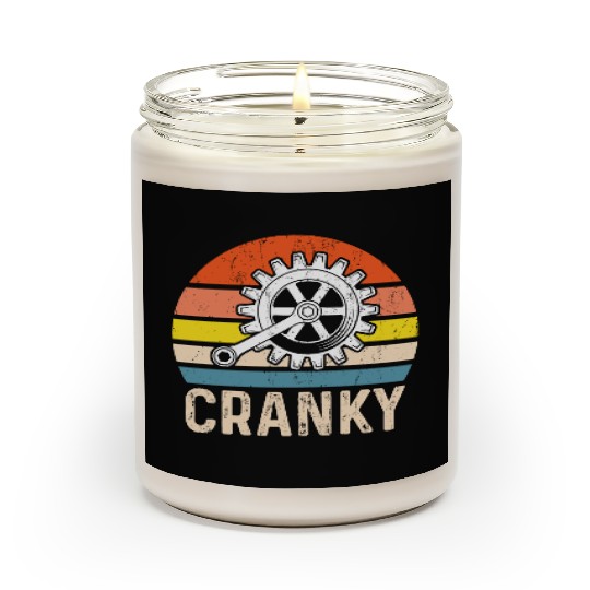 Cranky Vintage Sun funny Bicycle Lovers Scented Candles