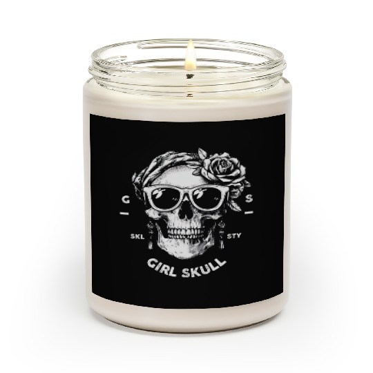 white girl skull by skull style society Scented Candles