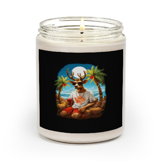 Tropical Reindeer Holiday Escape Scented Candles