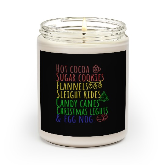 Hot cocoa sugar cookies Christmas lights Scented Candles