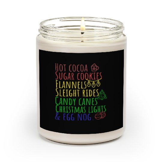 Hot cocoa sugar cookies Christmas lights Scented Candles