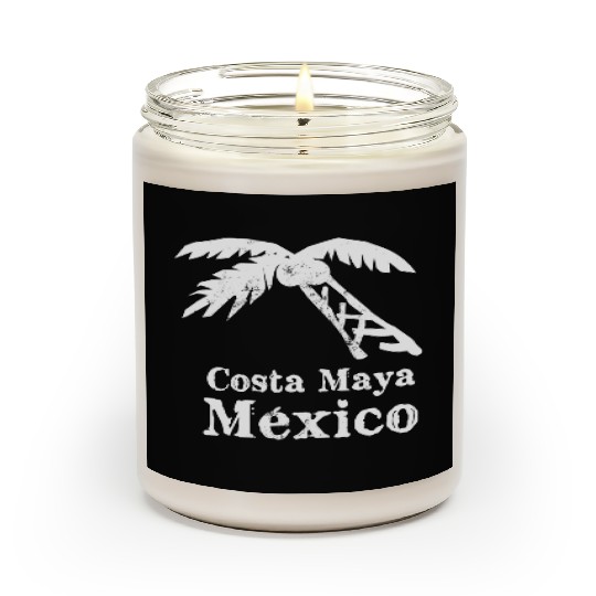 Costa Maya Mexico Palm Tree Vacation Trip Beach Me Scented Candles