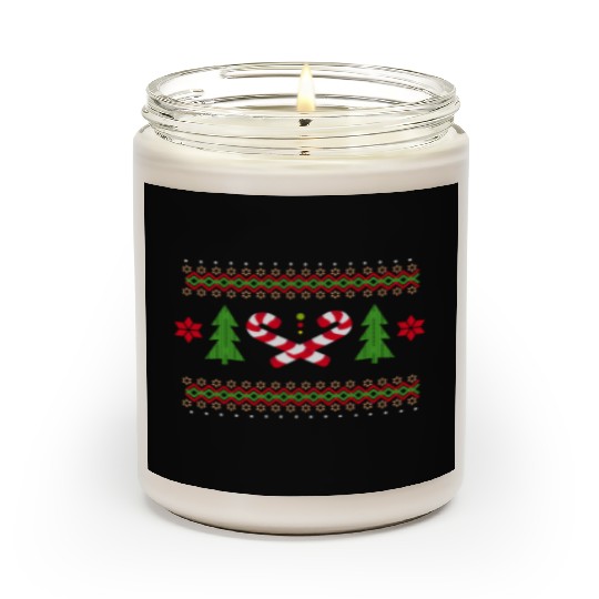 Candy canes pattern for Christmas Scented Candles