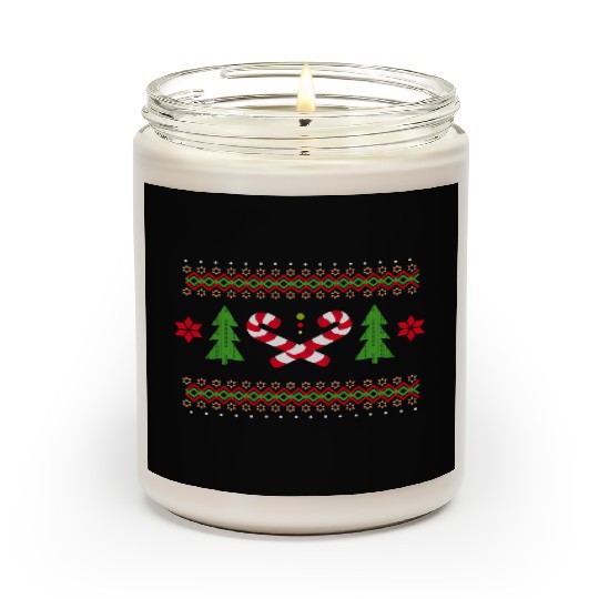 Candy canes pattern for Christmas Scented Candles