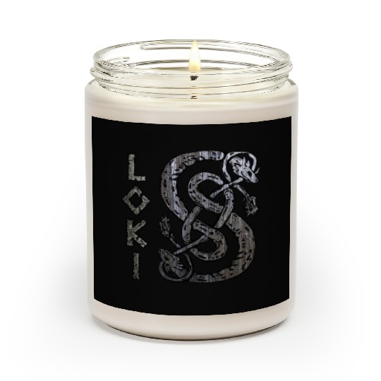 Loki's Symbol The Serpent Scented Candles Thor Mjolnir Valknut