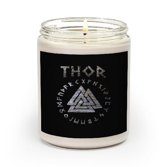 Thor Mjolnir Valknut Vikings Runes Scented Candles