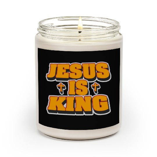 Jesus Is King Love Jesus Christian Christmas Scented Candles