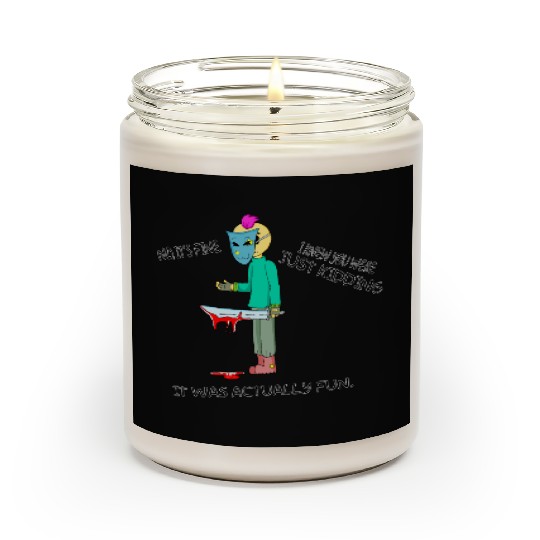 Just Kidding Killer Horror Retro Cartoon Character Scented Candles