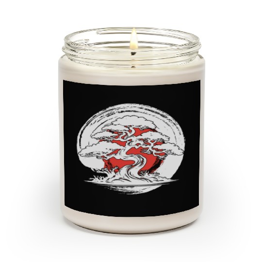 Bonsai Tree In Japanese Zen Buddhist Enso Circle T Scented Candles
