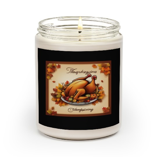 happy thanksgiving Scented Candles