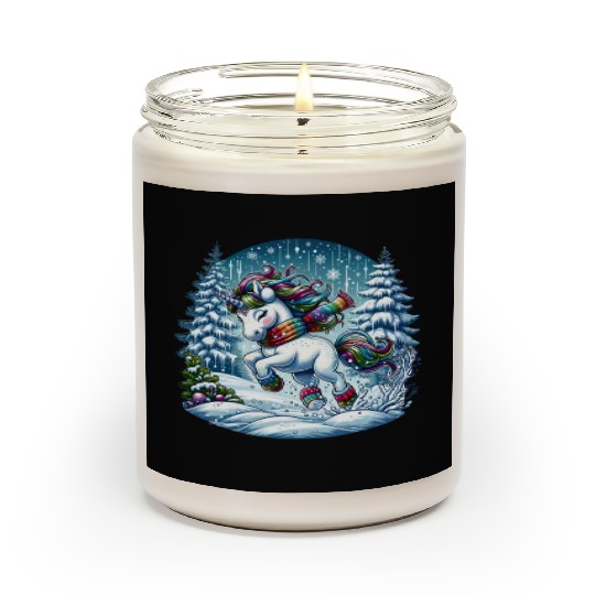 Unicorn in a Winter Wonderland Scented Candles