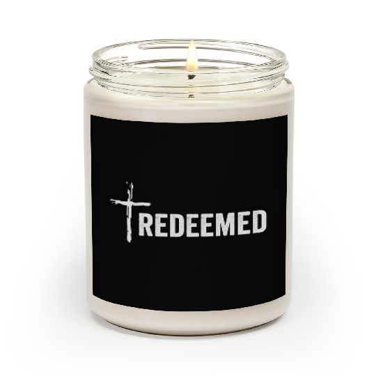 Religious Christian Jesus Redeemed Holy Cross Scented Candles