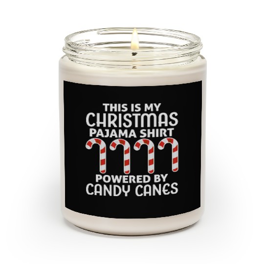 This is My Christmas Pajama Scented Candles Candy Canes
