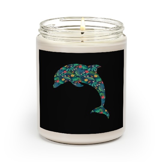 Dolphin Tropical Flower Floral Scented Candles