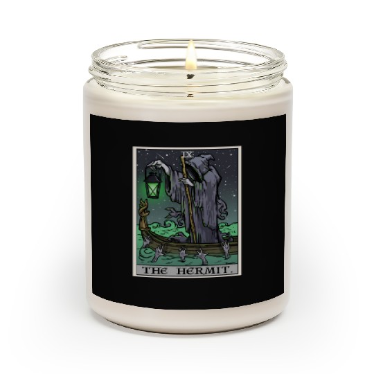 The Hermit Tarot Card Gothic Halloween Grim Reaper Scented Candles