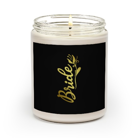 Bride Faux Gold Tulip Flourish Scented Candles
