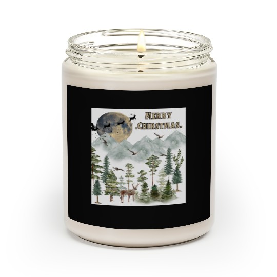 Merry Christmas 2 white Scented Candles