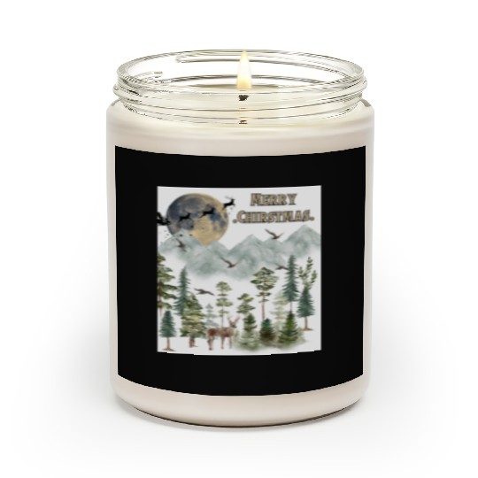 Merry Christmas 2 white Scented Candles