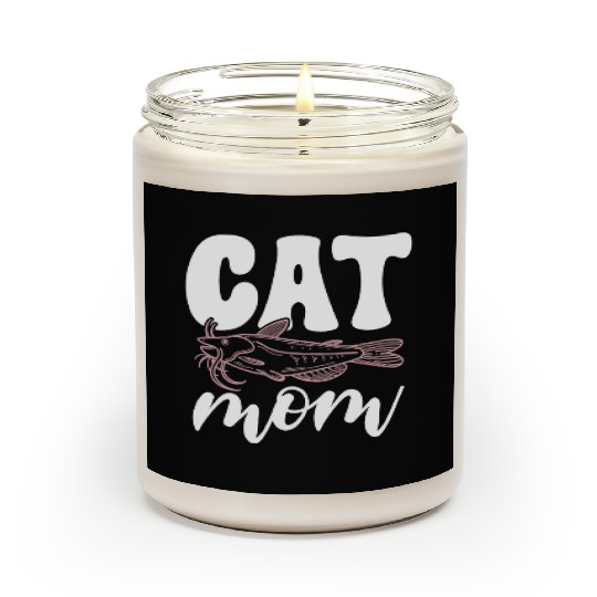 Cat Mom Catfish Catfishing Angler Noodler Scented Candles