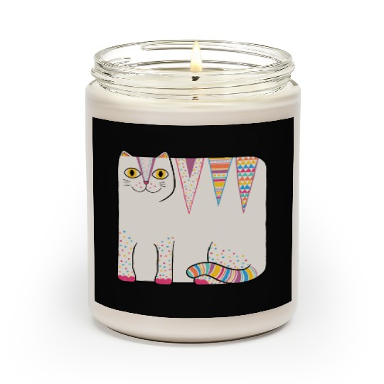 White Loaf Cat Scented Candles