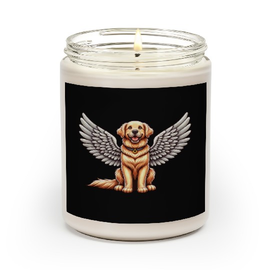 Golden Retriever Angel - Gentle Dog with Wings Scented Candles