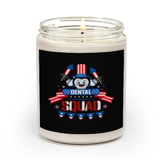 005409 4Th Of July Dentist American Patriotic Dent Scented Candles