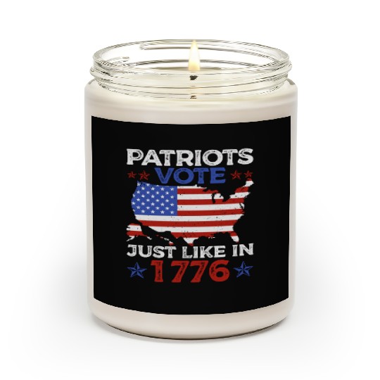 Patriots Vote Just Like 1776 American Flag Voter Scented Candles