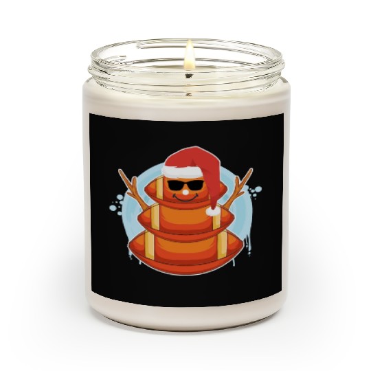 Rugby Snowman American Football Snowing Scented Candles