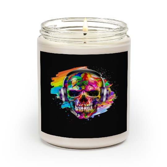 Colorful skull Scented Candles