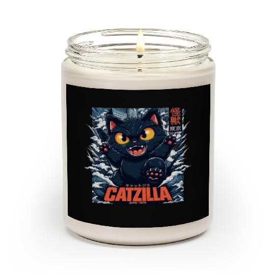 Kaiju Catzilla in Japan Tokyo Scented Candles