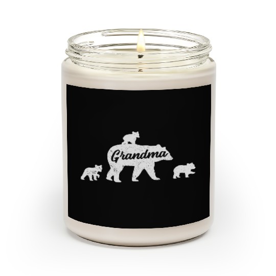 Grandma Bear 3 Cubs Mother'S Day Scented Candles