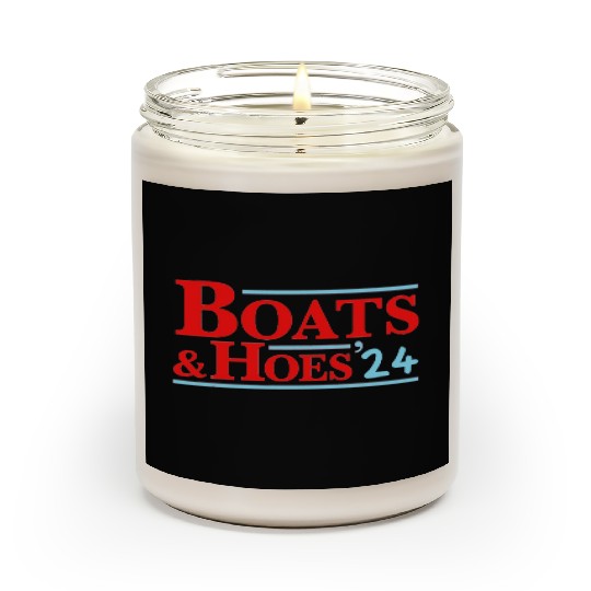Boats & Hoes 24 Vintage Logo For Your Step Brother Scented Candles