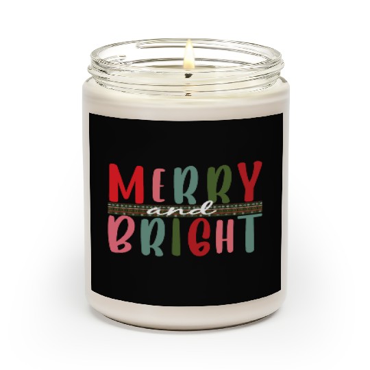Womens Merry and Bright Christmas Tree Scented Candles