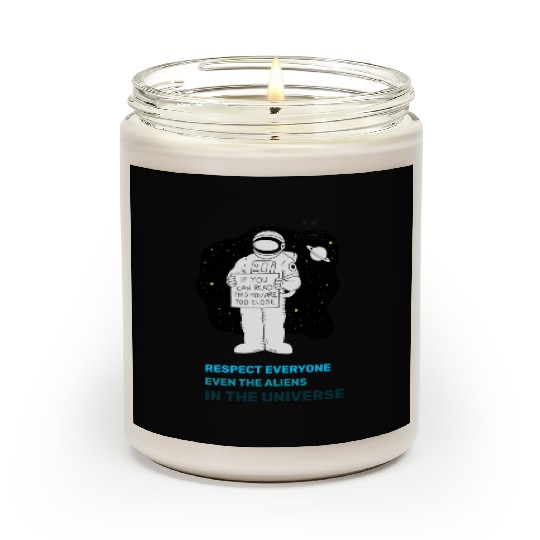 Black White Astronauts and Aliens Scented Candles