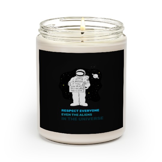 Black White Astronauts and Aliens Scented Candles