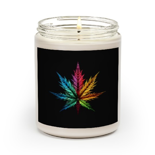 Spectrum Splendor: The Vivid Leaf Scented Candles