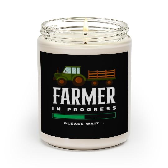 Farmer In Progress Funny Farmer Gift Scented Candles
