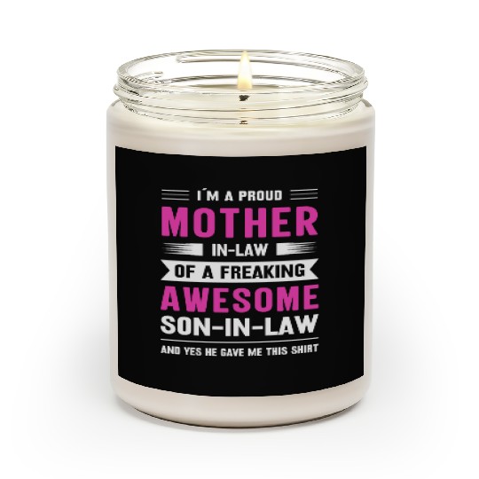 Mothers day mom son-in-law Scented Candles