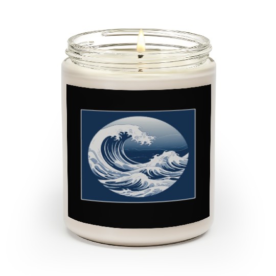 Waves Ocean Serenity Minimalistic copy Scented Candles
