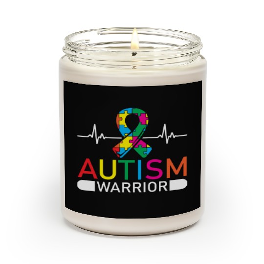 Autism Warrior Autistic Ninja Spectrum Asperger Scented Candles