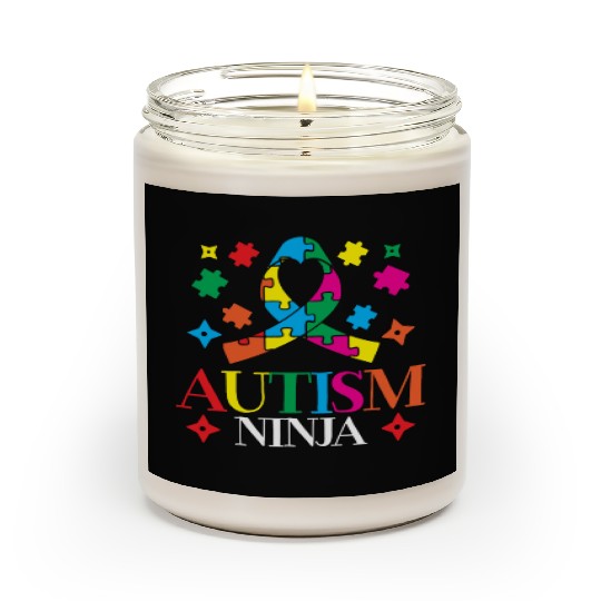 Autism Ninja Asperger Syndrome Spectrum Autistic Scented Candles