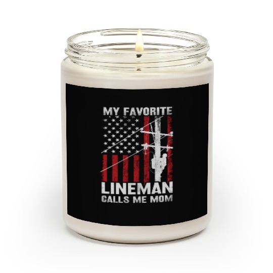 Mothers day my favorite lineman Scented Candles