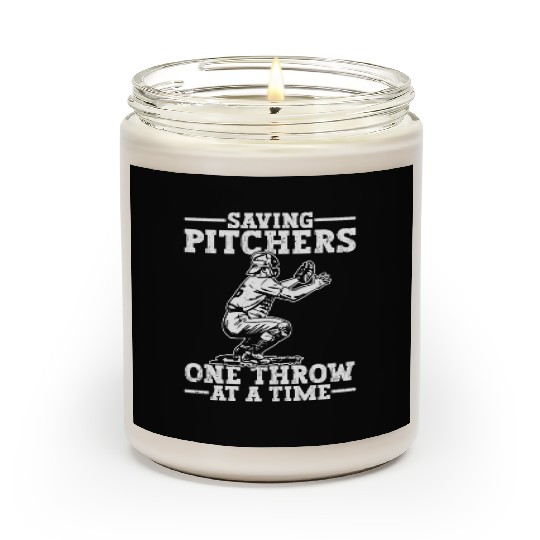 Baseball Catcher Saving Pitchers Scented Candles