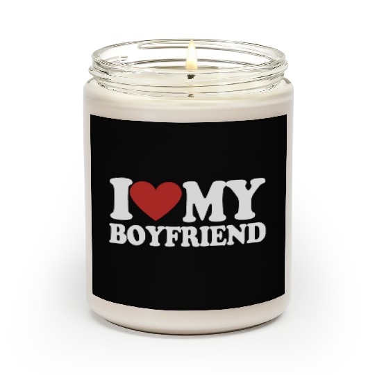 I Love My Boyfriend Scented Candles Baby Tees for Women