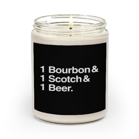 1 Bourbon 1 Scotch 1 Beer Scented Candles