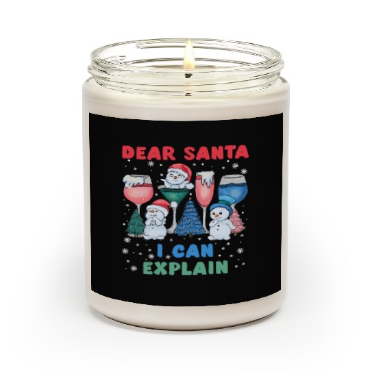 Schneemann Dear Santa I can Explain Funny Scented Candles