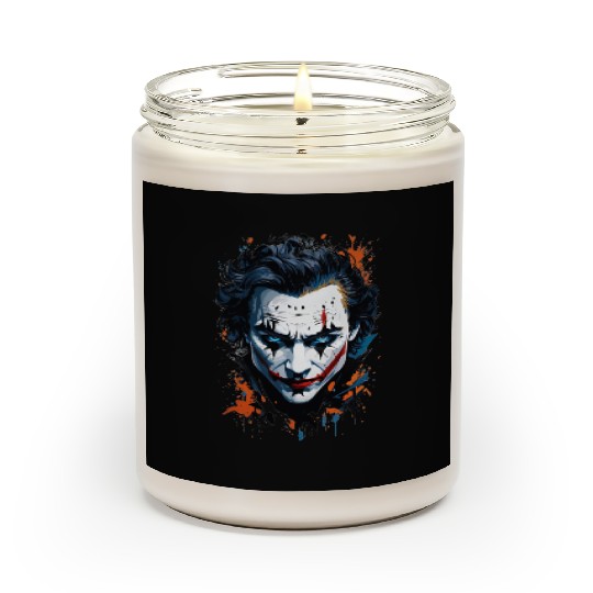 Chaos in Colors: Vibrant Joker Face Scented Candles