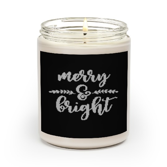 Merry And Bright Meme Funny Christmas Vintage Scented Candles